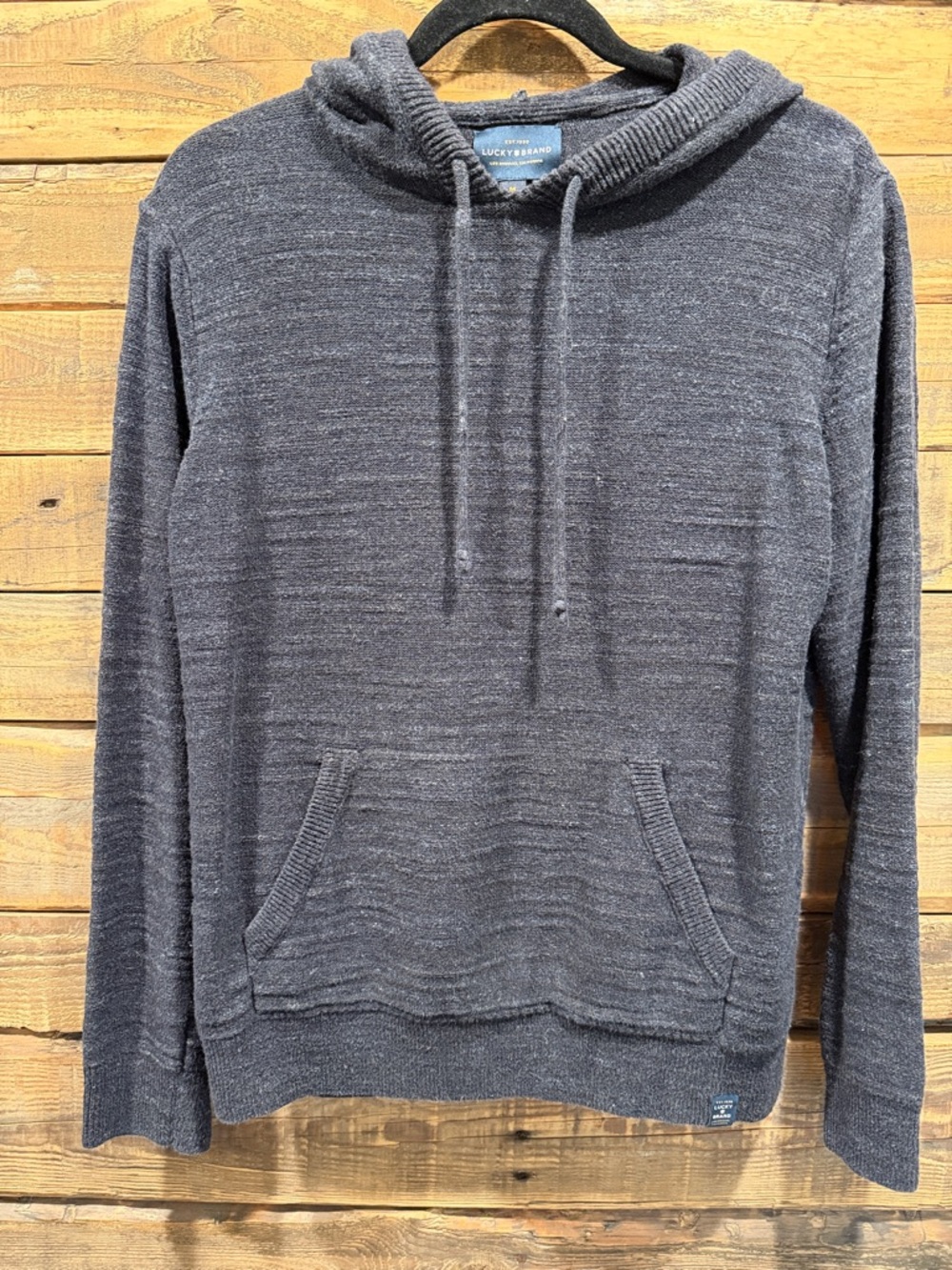 Lucky Brand  Knit Pullover Hoodie size medium mens